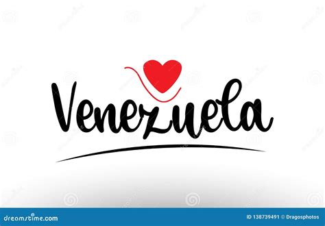 Venezuela Country Text Typography Logo Icon Design Stock Vector