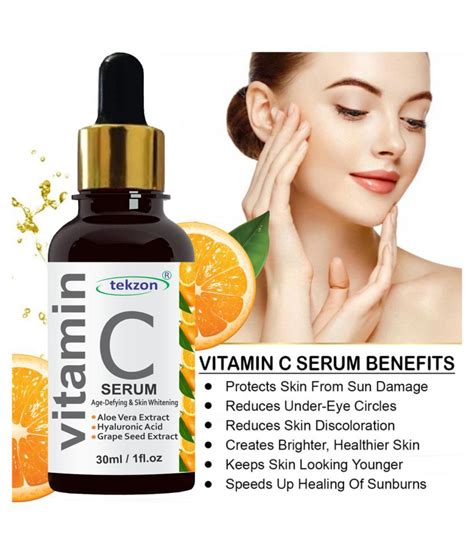 Reduce skin damage from uv radiation effectively. TEKZON Vitamin C Serum - Skin Whitening & Anti Ageing Face ...