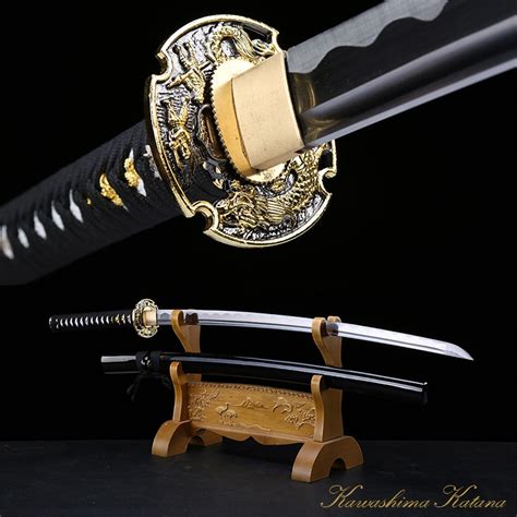 Top Quality Handmade Golden Dragon 1045 Carbon Steel Samurai Sword