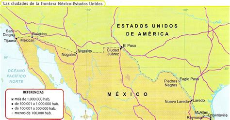 Mapa De Fronteras De Mexico World Map