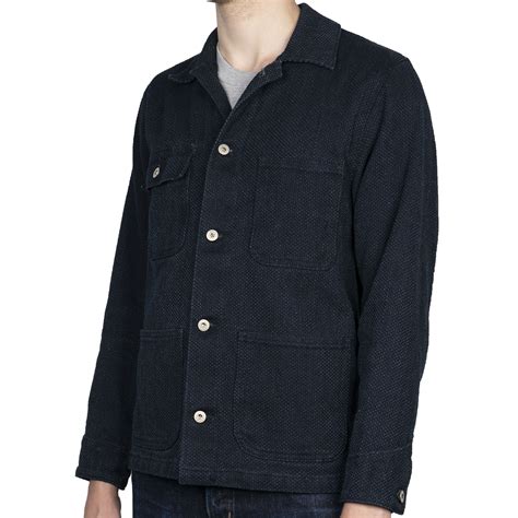 Indigo Basketweave Chore Coat Naked Famous Denim