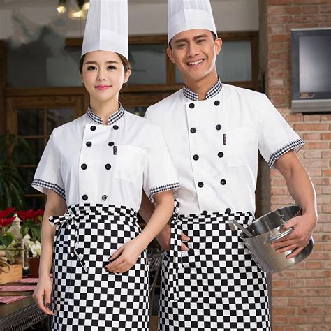 Summer Hotel Service Chef Jacket Short Sleeve Cooking Uniforms