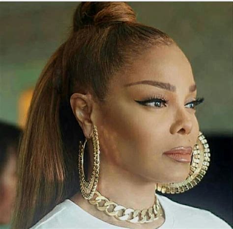 Janet Miss Jackson Oversize Hoops Janet Jackson Hairstyles Beauty