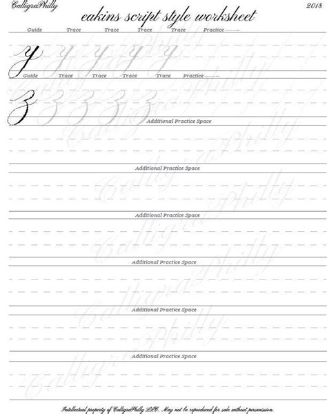 Beginner Level 1 Copperplate Calligraphy Worksheet Set Includes Drills