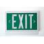 GRAINGER APPROVED 1 Face Self Luminous Exit Sign Green Background 