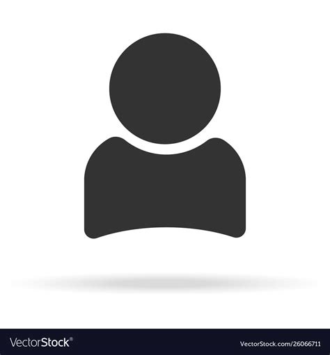 User Sign Icon Person Symbol With Shadow Human Vector Image