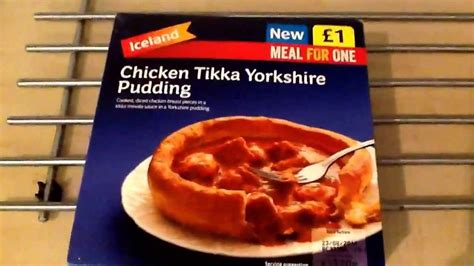 Iceland Chicken Tikka Yorkshire Pudding Review Youtube