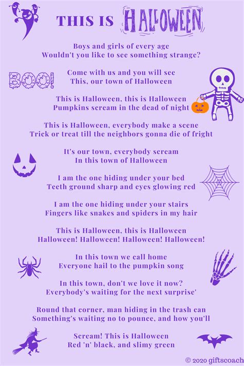 This Is Halloween The Nightmare Before Christmas Lyrics - This is Halloween — Manson Song & Lyrics, Celebration, Gift Ideas 2020
