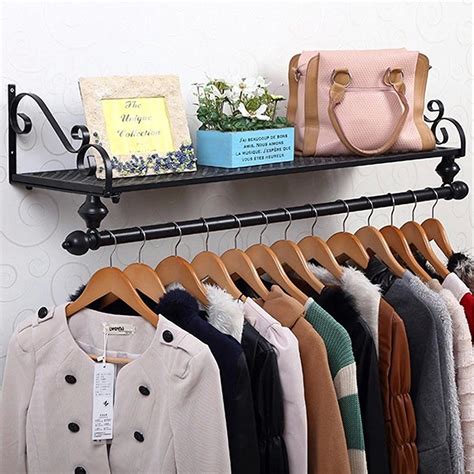 Large hat and coat stand clothes bag hanger hook. Amazon.com: Tribesigns 4ft Wall Mounted Clothes Rail ...