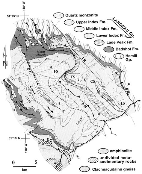 Geological Map Of The Illecillewaet Synclinorium Colpron Et Al