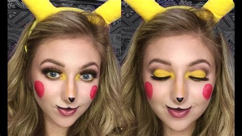 Cute Pikachu Makeup Halloween Tutorial Pokemon Halloween Pikachu