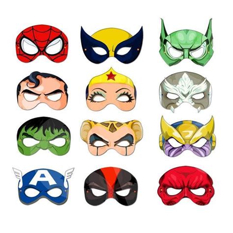 Diy Printable Masks Super Heroes And Villains Collection 1 Simply
