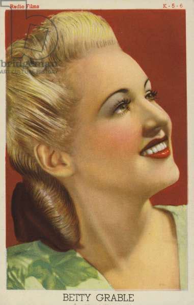 Image Of Betty Grable American Actress And Film Star Coloured Photo