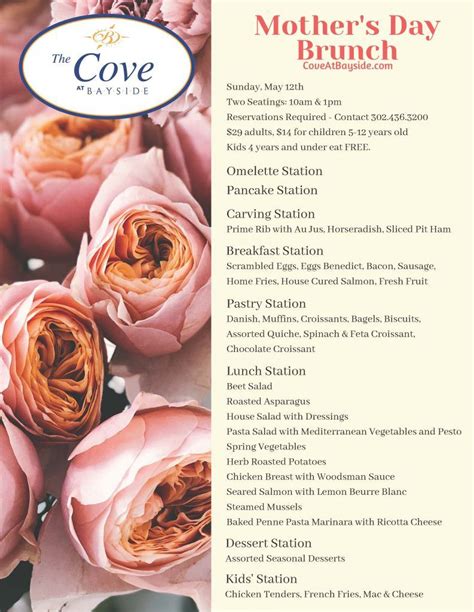 Mothers Day Brunch At The Cove Bar And Grille Live Bayside