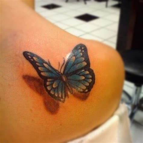 Butterfly With A Drop Shadow On My Shoulder Tattoos Pinterest