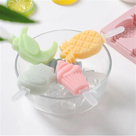 Fruits Shape Silicone Frozen Ice Cream Mold Juice Popsicle Maker Ice
