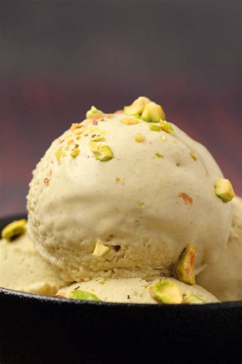 Creamy And Beautifully Green Vegan Pistachio Ice Cream Smooth And