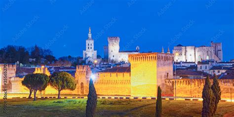 Palace Of The Popes Palais Des Papes And Avignon Cathedral Avignon