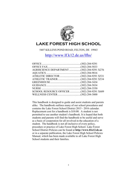 Parents And Their Schools Lake Forest School District
