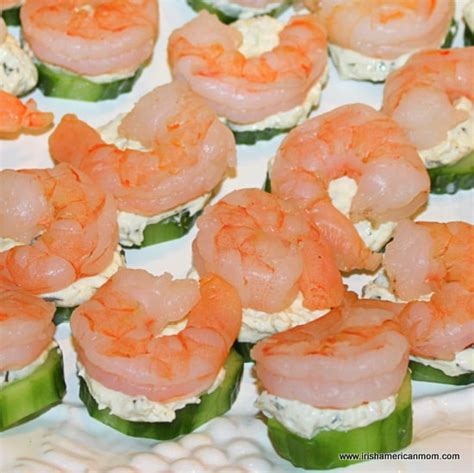 Easy Appetizers Shrimp And Cucumber Bites Irish American Mom