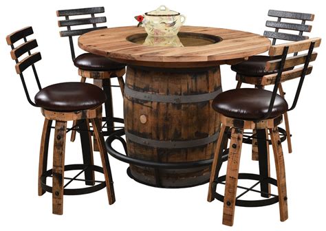 up to 33 off rustic barrel table solid wood amish furniture barrel table whiskey barrel