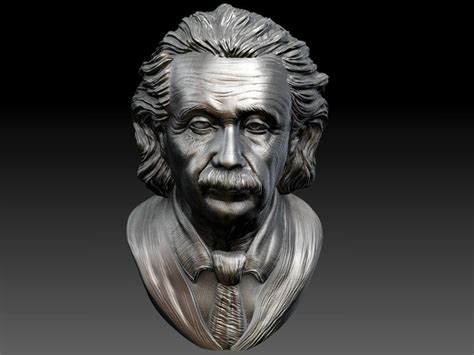 Albert Einstein Sculpture 3d Model Albert Einstein Einstein Sculpture