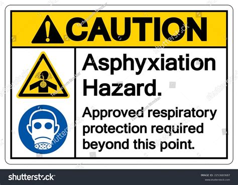 Caution Asphyxiation Hazard Symbol Sign Vector Stock Vector Royalty Free Shutterstock