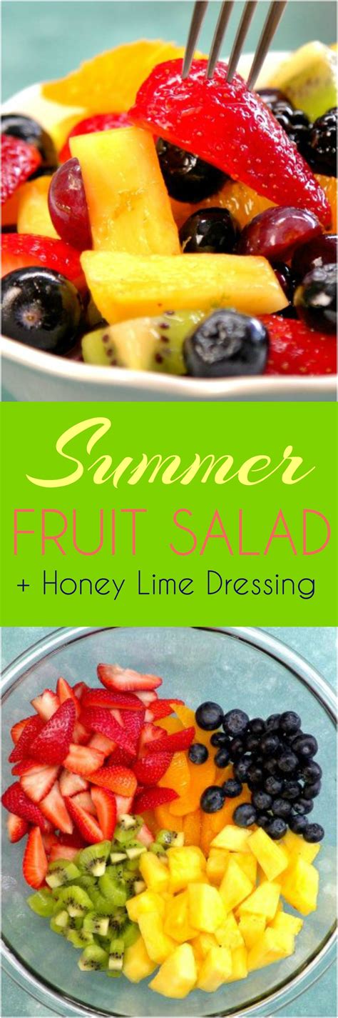 Summer Fruit Salad With Honey Lime Dressing Recipe Summer Salads