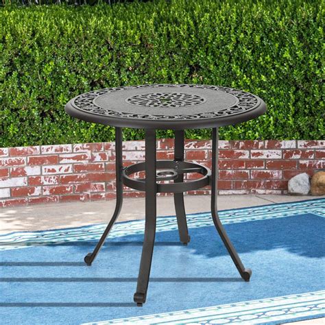 Small Round Garden Table Canfield Teak Small Round Garden Table 0 8m