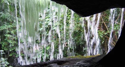 1366x768 Wallpaper Waterfall From Inside Of A Cave Peakpx