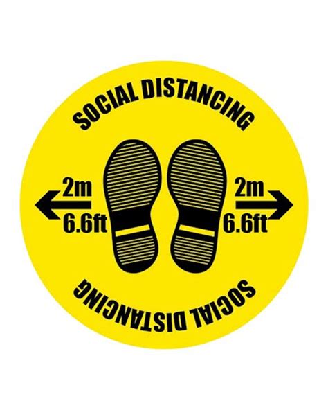 2 Metres Social Distancing Floor Sign From Aspli Safety
