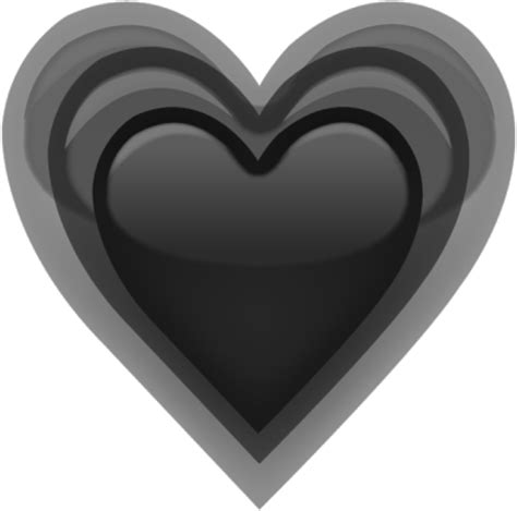 Heart Black Emoji Png Black Heart Emoji Png Download 3464 3464 Free