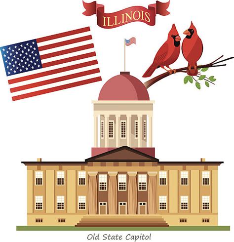 Illinois State Capitol Illustrations Royalty Free Vector Graphics