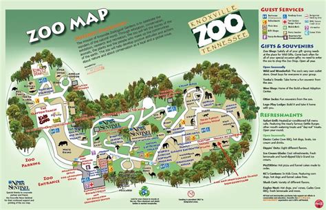 The Zoo Map Is Shown In Green And White