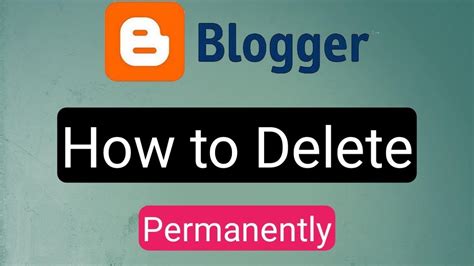 How To Delete Permanently Blogger Website Techhindi Youtube