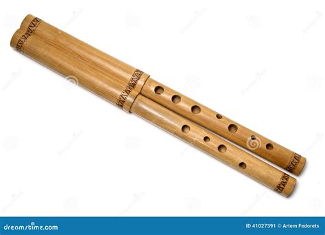 Wooden Flute Craft Royalty Free Stock Photography
