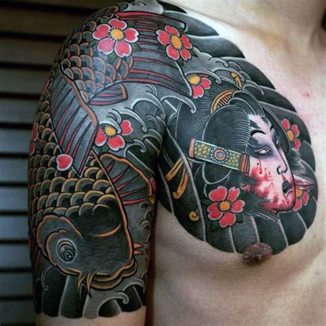 Japanese tattoo has made a difference in society today. 50 Japanese Chest Tattoos For Men - Masculine Design Ideas