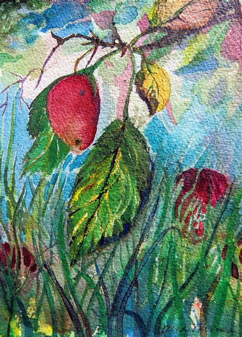Falling Fruit Painting By Mindy Newman Fine Art America
