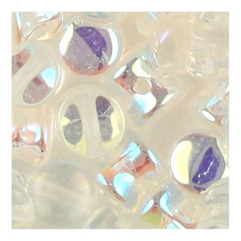 Preciosa Glass Pellet Beads 4x6mm Crystal Ab 30pk