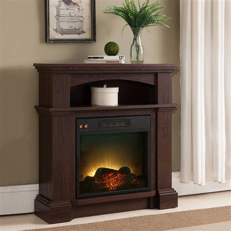 Prokonian Electric Fireplace with 31 inch Mantel, Mahogany - Walmart 