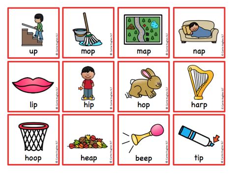 Word Final P Picture And Word Cards Carrie Hughes Slt