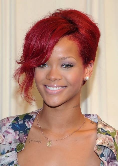 Rihanna Red Hairstyle Rihanna Red Updo Hairstyle Hairstyles Weekly