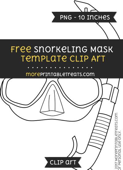 They save people, protect cities from monsters, fight evil. Snorkeling Mask Template - Clipart