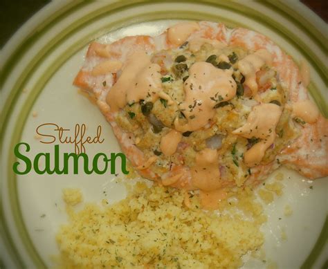 A hometown friend from danville va i asked me today for a simple seafood stuffing recipe for salmon. Mouthwatering Crab and Shrimp Stuffed Salmon | Recipe ...