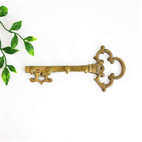 Sold Vintage Brass Skeleton Key Wall Hooks Wise Apple Vintage