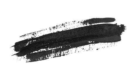 Schwarzer Pinselstrich Isoliert Auf Weiß Vektor Illustration Folge10