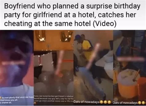 Cheating Girlfriend Caught At Hotel Ahead Of Her Surprise Birthday Party