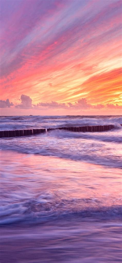 Baltic Sea Sunset Iphone X Wallpapers Free Download