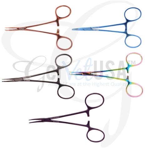 Halsted Mosquito Forceps 4 34 Color Coated Curved Gervetusa