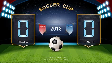 2018 Soccer Cup Digital Timing Scoreboard Football Match Team A Vs